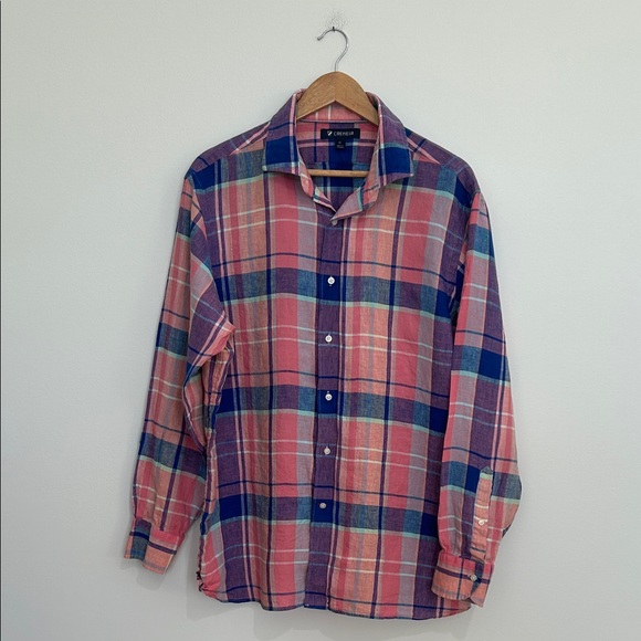 Daniel Cremieux Other - Men’s Daniel Cremieux‎ Pastel Linen Plaid Button Down Shirt Size XL